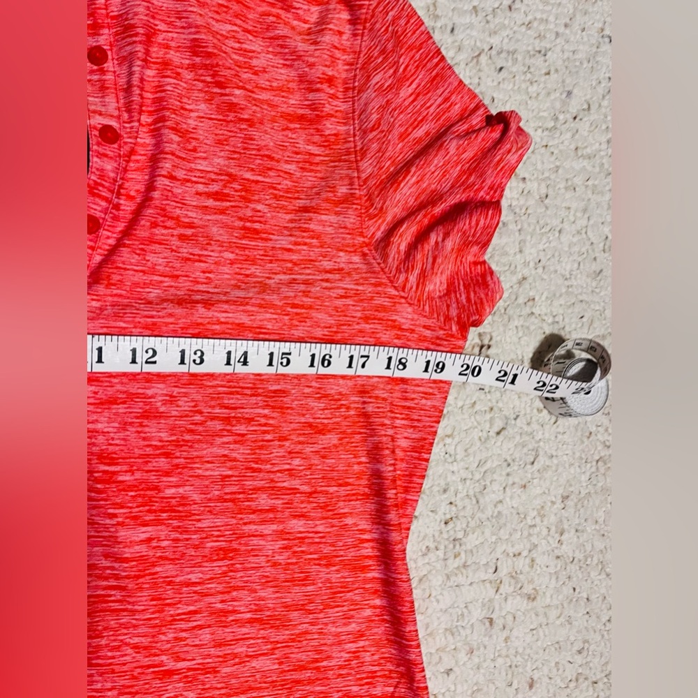 NWT Under Armour Ladies Orange Fitted Short Sleeve Shirt - Large - Picture 6 of 9